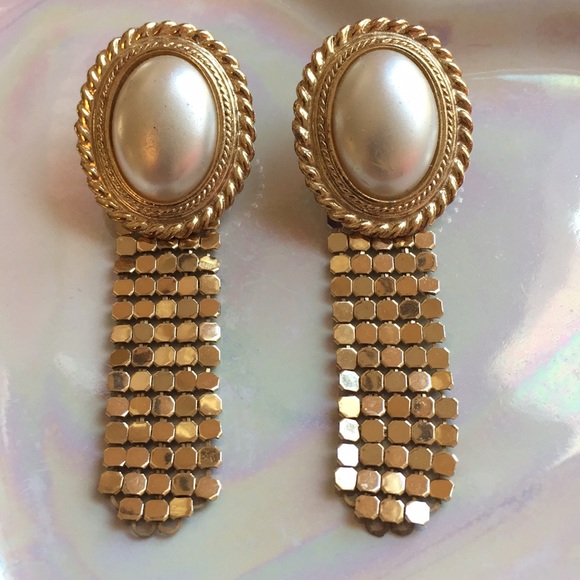 Vintage Whiting and Davis Earrings - Picture 2 of 4